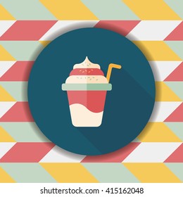 ice cream flat icon with long shadow,eps10
