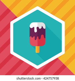 ice cream flat icon with long shadow,eps10