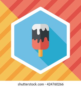 ice cream flat icon with long shadow,eps10