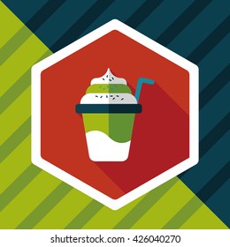 ice cream flat icon with long shadow,eps10
