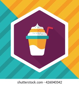 ice cream flat icon with long shadow,eps10