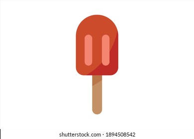 ice cream flat icon on white background, vector symbol