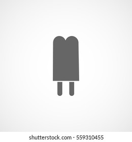 Ice Cream Flat Icon On White Background