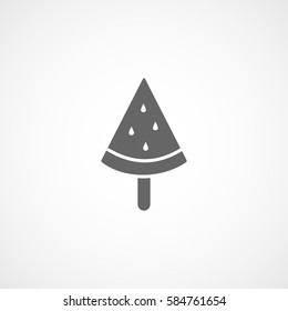 Ice Cream Flat Icon On White Background