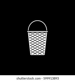 Ice Cream Flat Icon On Black Background