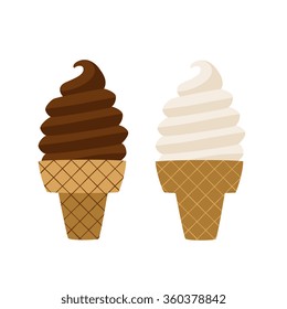 ice cream flat icon set, isolated vector illustration logo