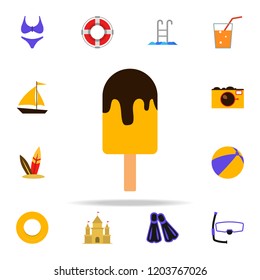 ice cream flat icon. Summer icons universal set for web and mobile