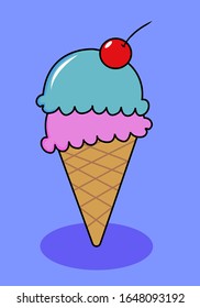 ice cream flat icon. vector illustration