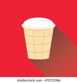 Ice cream flat icon. vector illustrator. Sweet vector illustrator.