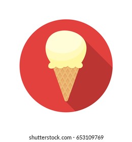 Ice cream flat icon vector