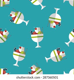 ice cream flat icon,eps10 seamless pattern background