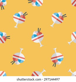 ice cream flat icon,eps10 seamless pattern background