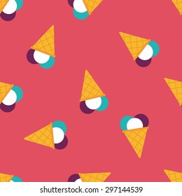 ice cream flat icon,eps10 seamless pattern background
