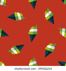 ice cream flat icon,eps10 seamless pattern background