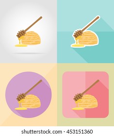 ice cream flat icons vector illustration isolated on background