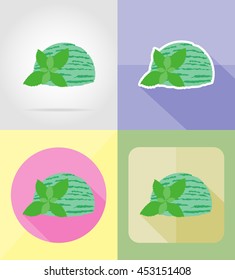 ice cream flat icons vector illustration isolated on background