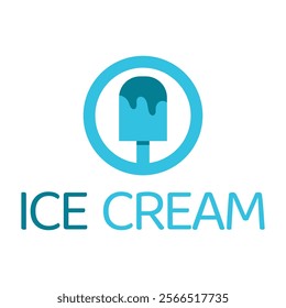 ice cream flat minimalist logo design