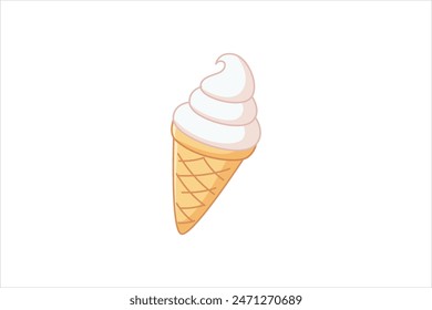 Ice Cream Flat Sticker Design