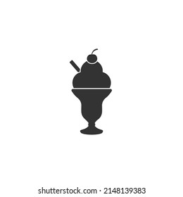 Ice-Creme-Symbol im flachen Stil. Vektorsymbol
