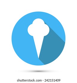 Ice cream Flat style icon. Vector illustration
