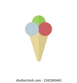 ice cream flat vector icon