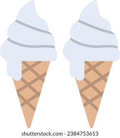 Ice Cream Flat Vector Icon Design