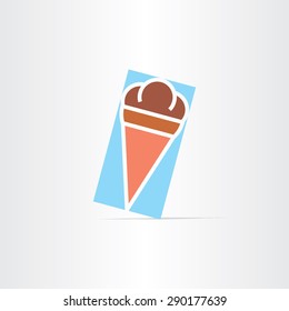 ice cream flat vector icon design