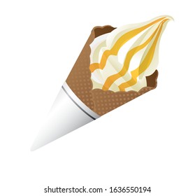 ice cream with flavor variants vector illustration 