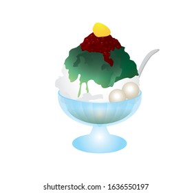 ice cream with flavor variants vector illustration 