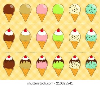 Ice Cream Flavor Vector