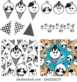 Ice cream flavors for everyone in every occasion. Ice cream pattern.