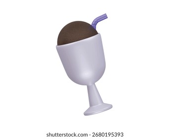  Icono de flotador de helado Ilustración 3D Render