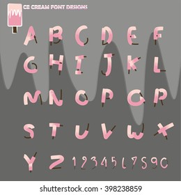 ice cream font vector designs