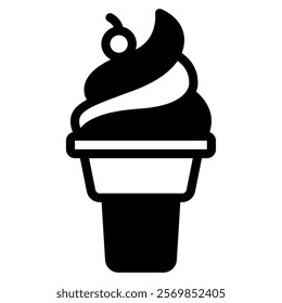 Ice Cream food and culinary icon illustration