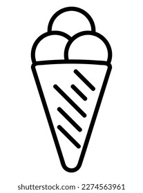 ice cream food line icon style