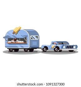 Ice cream food truck on road