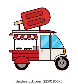 ice cream food truck store icon