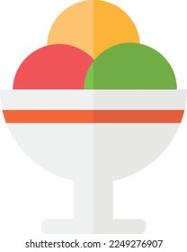 ice cream food vector flat illustration