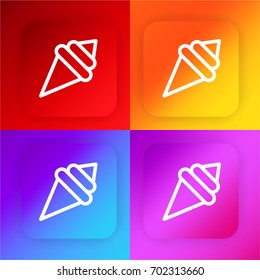 Ice cream four color gradient app icon set