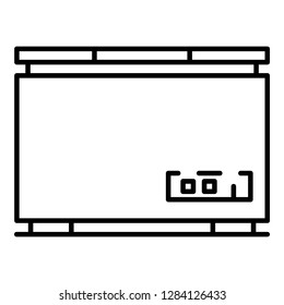 Ice cream freezer icon. Outline ice cream freezer vector icon for web design isolated on white background