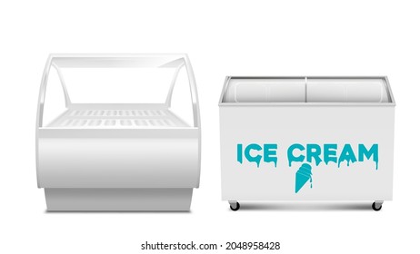 Ice cream freezer. ice cream freezer vector for web design isolated on white background