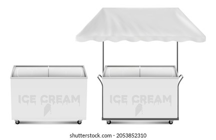 Ice cream freezer. ice cream freezer vector for web design isolated on white background