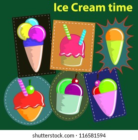 ice cream in fresh color