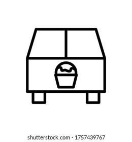 Ice cream, fridge icon. Simple line, outline vector elements of freeze sweet icons for ui and ux, website or mobile application