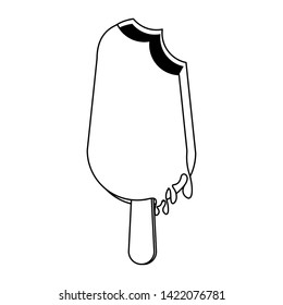 Ice cream frozen dessert cartoon isolated vector illustration graphic design