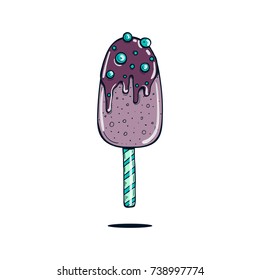 Ice cream frozen dessert icon. Vector isolated symbol