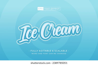 ice cream Fully Editable Text Effect Style