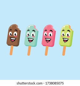 ice cream fun mascot design