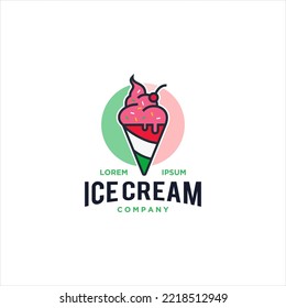 ice cream gelato logo design vector