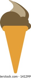 Ice cream geometric illustration isolated on background